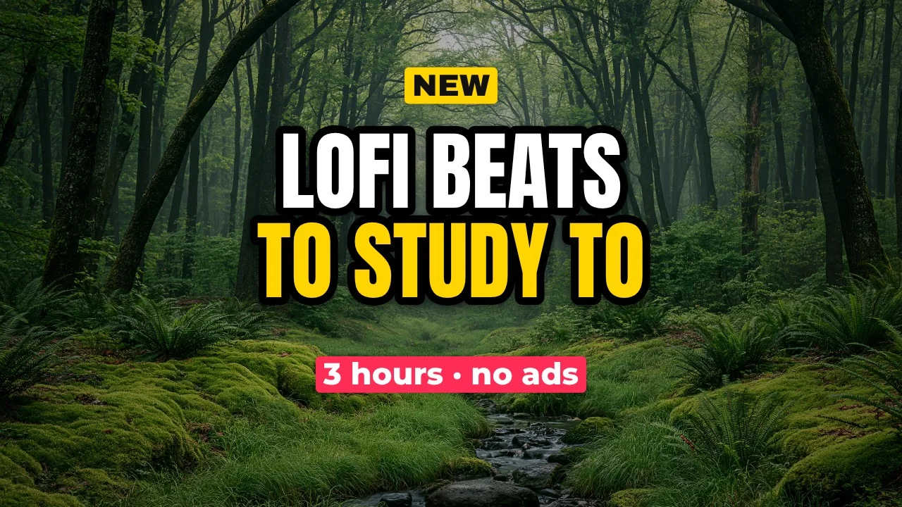 YouTube thumbnail with bold outlined headline over a forest photo